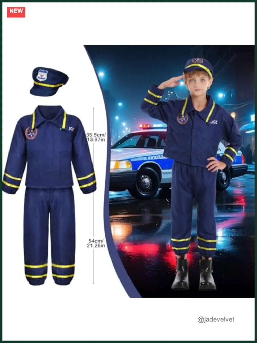 5-Piece Kids Career Dress Up Costumes Set Pretend Play Police Doctor